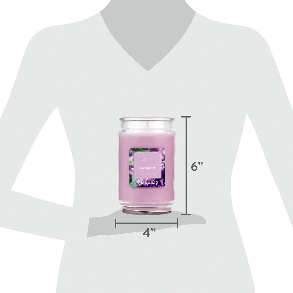Mainstays Lilac Breeze Scented Single-Wick Large Glass Jar Candle, 20 oz - USA MEGA SHOP