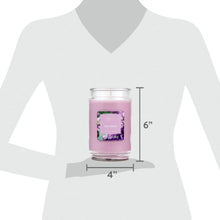 Lilac Breeze glass jar candle, 4 in diameter and 6 in height