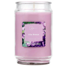 Large glass jar candle with lilac scented wax and Mainstays Lilac Breeze label