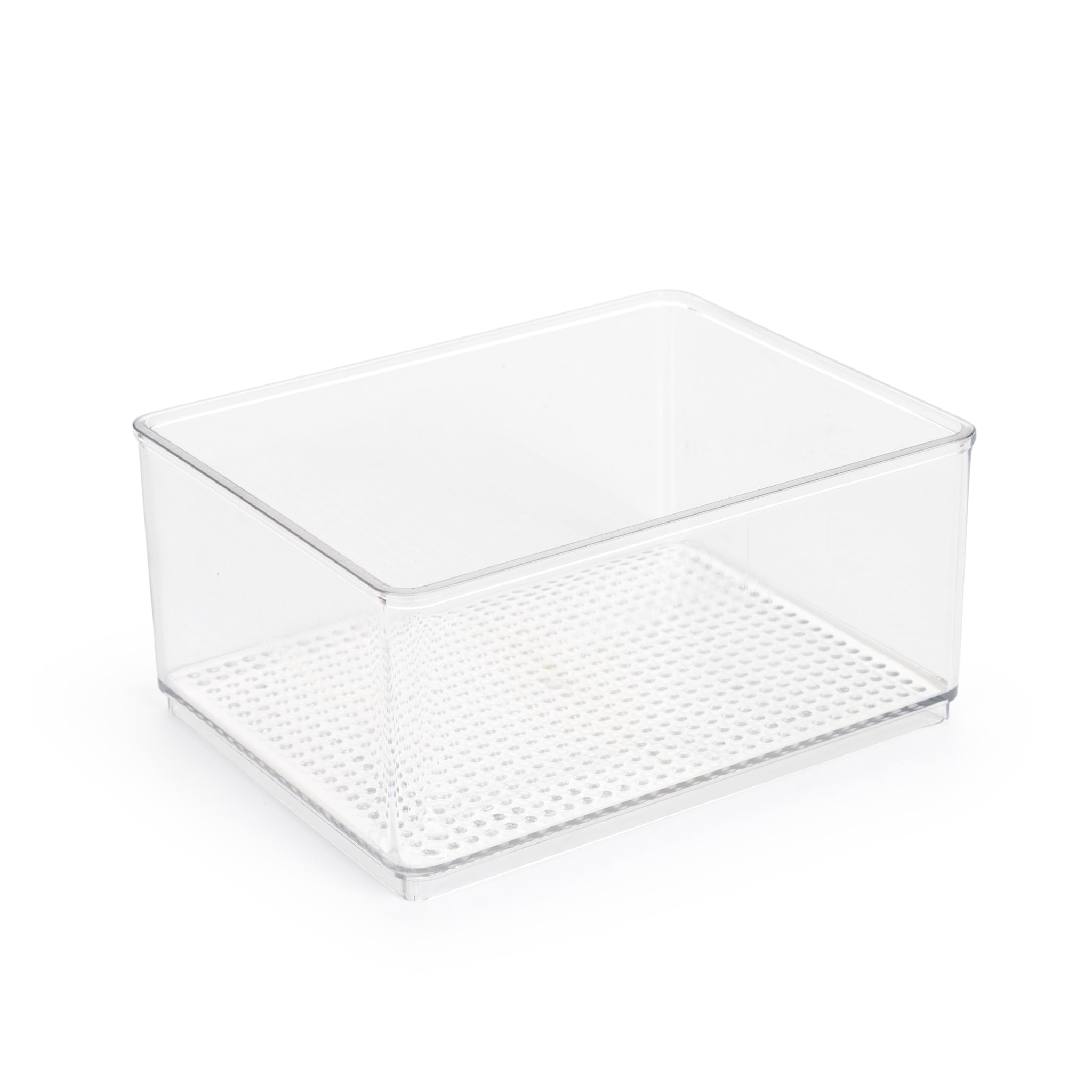Mainstays Large Clear Plastic Organizer Bin for Bathroom