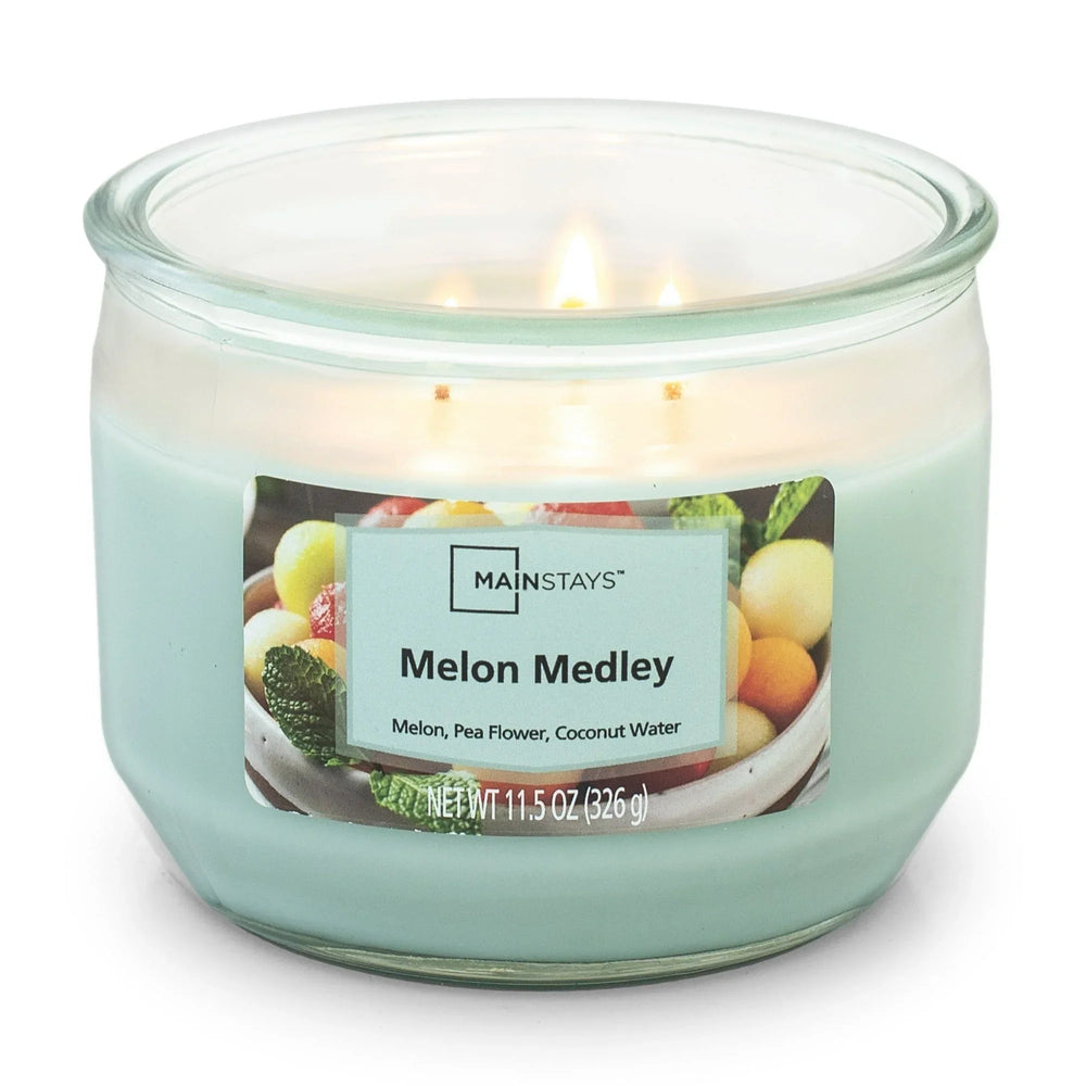 Mainstays Melon Medley Scented 3 Wick Candle, 11.5 oz. - USA MEGA SHOP