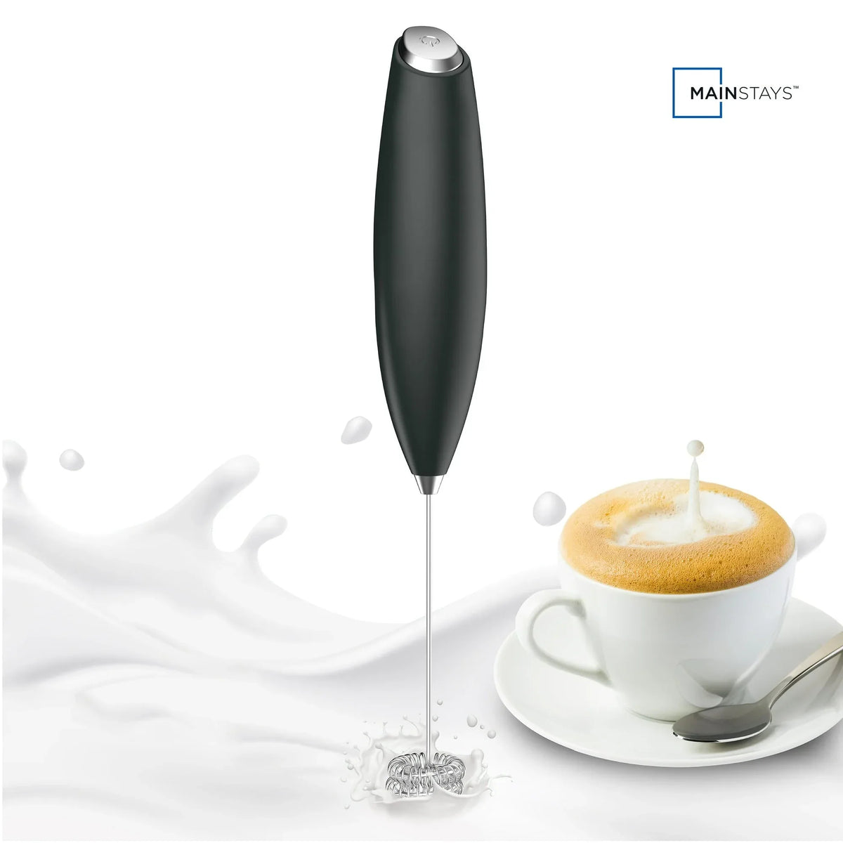 Mainstays Milk Frother, Battery-Powered Handheld Milk Frother Wand - USA MEGA SHOP