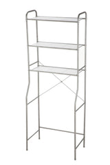 Mainstays Over-the-Toilet Steel Storage Unit with 3 Shelves and Liners, Matte Black