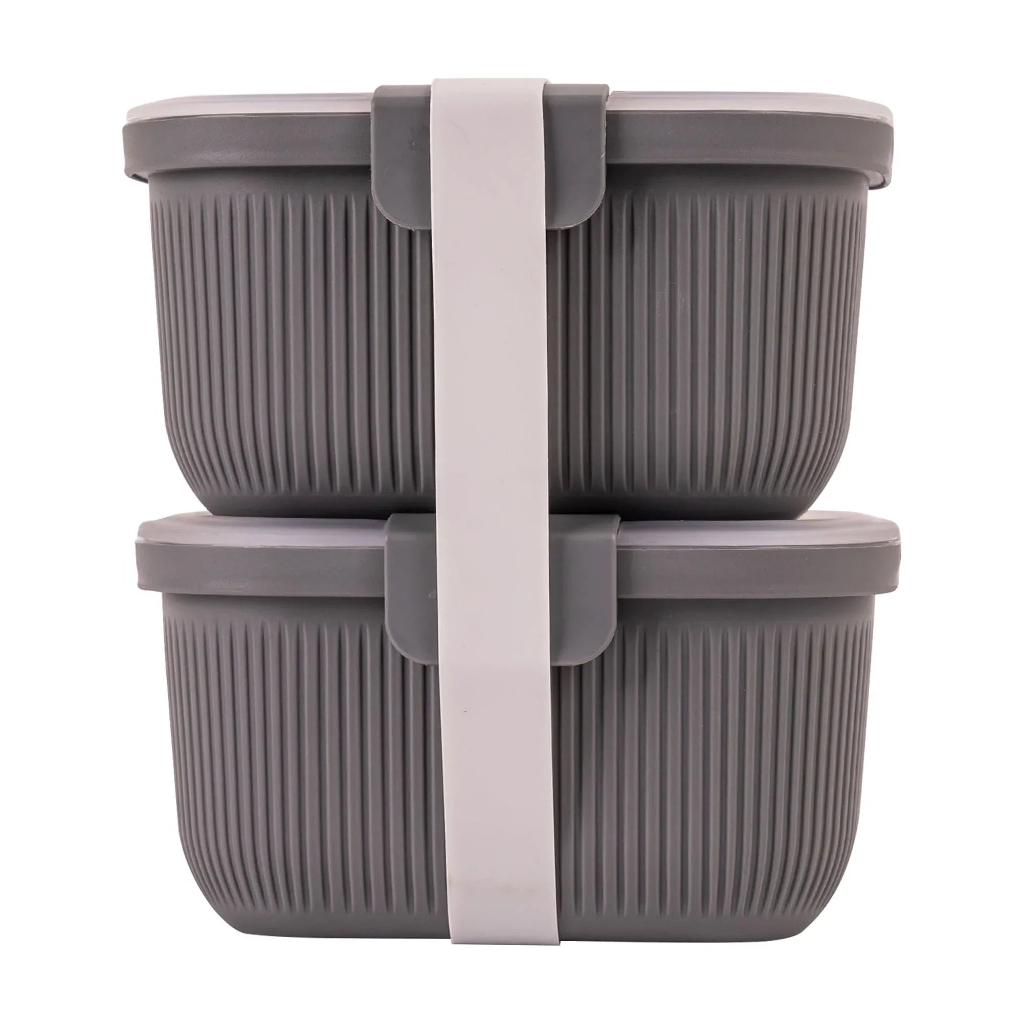 Mainstays Plastic Food Storage Bento Snack Container, Rectangle, Grey, 19oz Capacity, Made for Portable Food Storage - USA MEGA SHOP