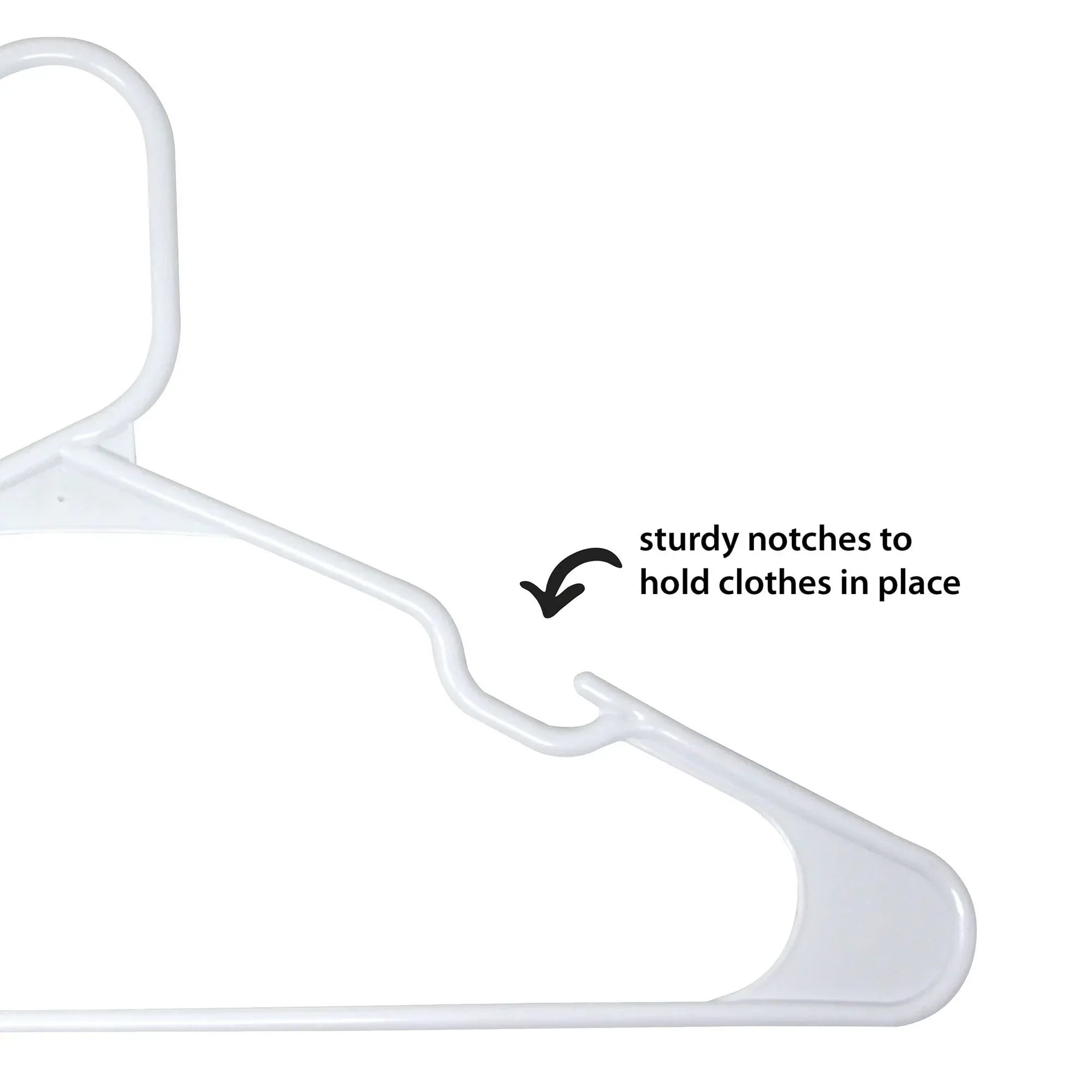 Mainstays Plastic Clothes Hangers, 50-Count, Lightweight & Durable for Everyday Use