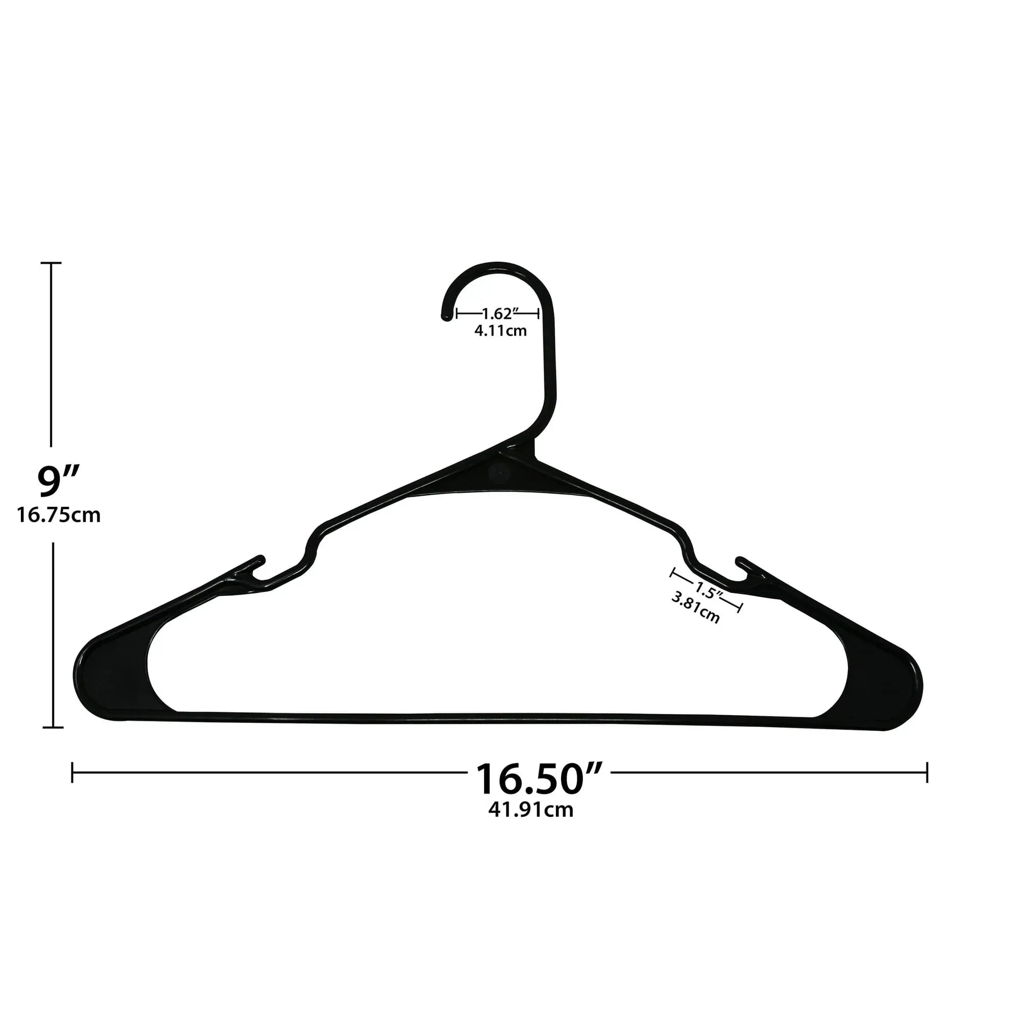 Mainstays Plastic Clothes Hangers, 50-Count, Lightweight & Durable for Everyday Use