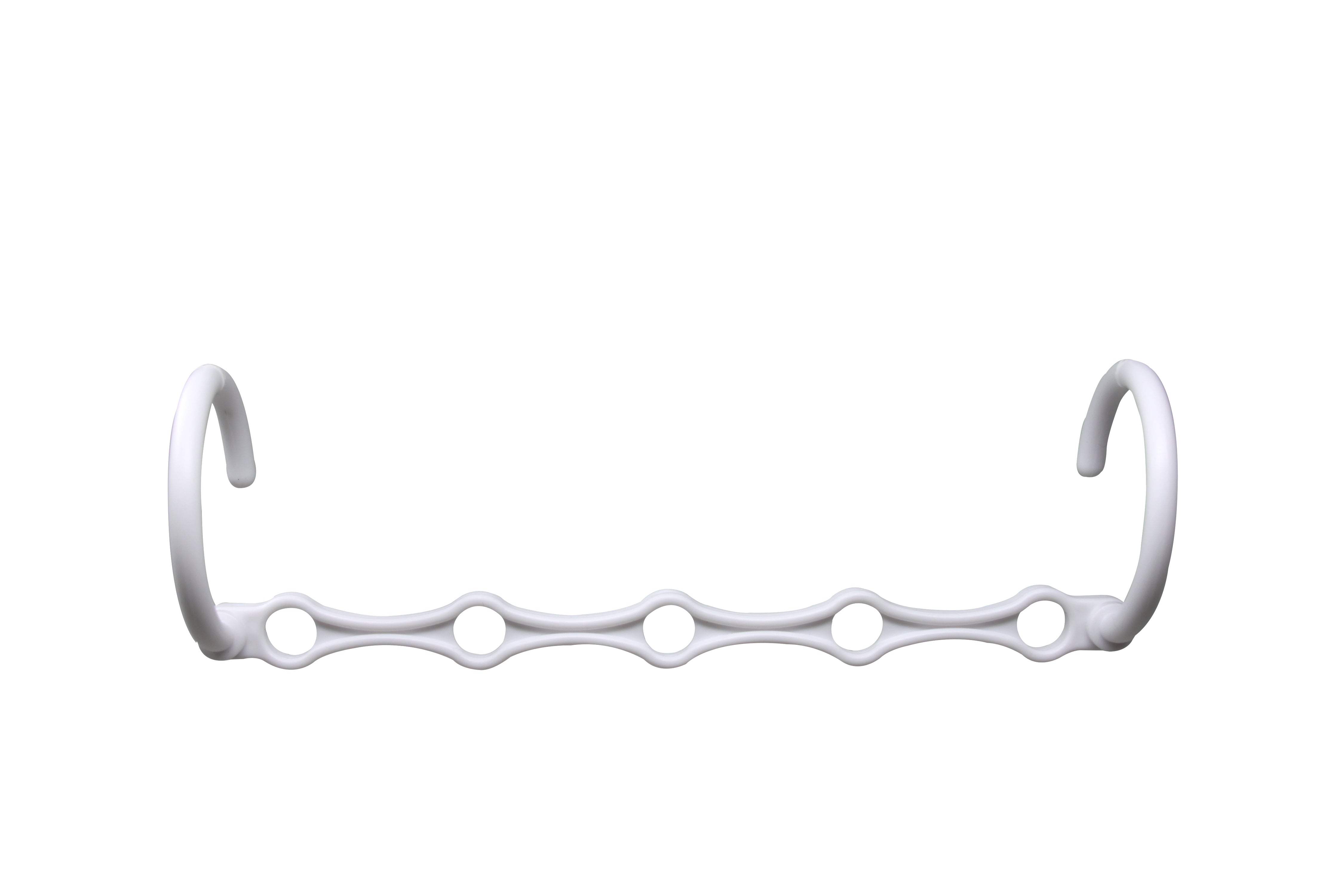 Mainstays Space Saving Cascading Foldable Non-Slip Plastic Clothing Hanger, 10 Pack, White