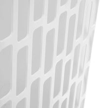 White plastic hamper side panel with repeating vertical cutout pattern