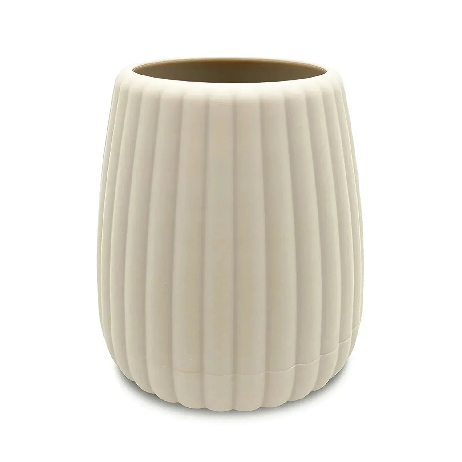 Mainstays Rubberized Plastic Ribbed Toothbrush Holder, Beige - USA MEGA SHOP