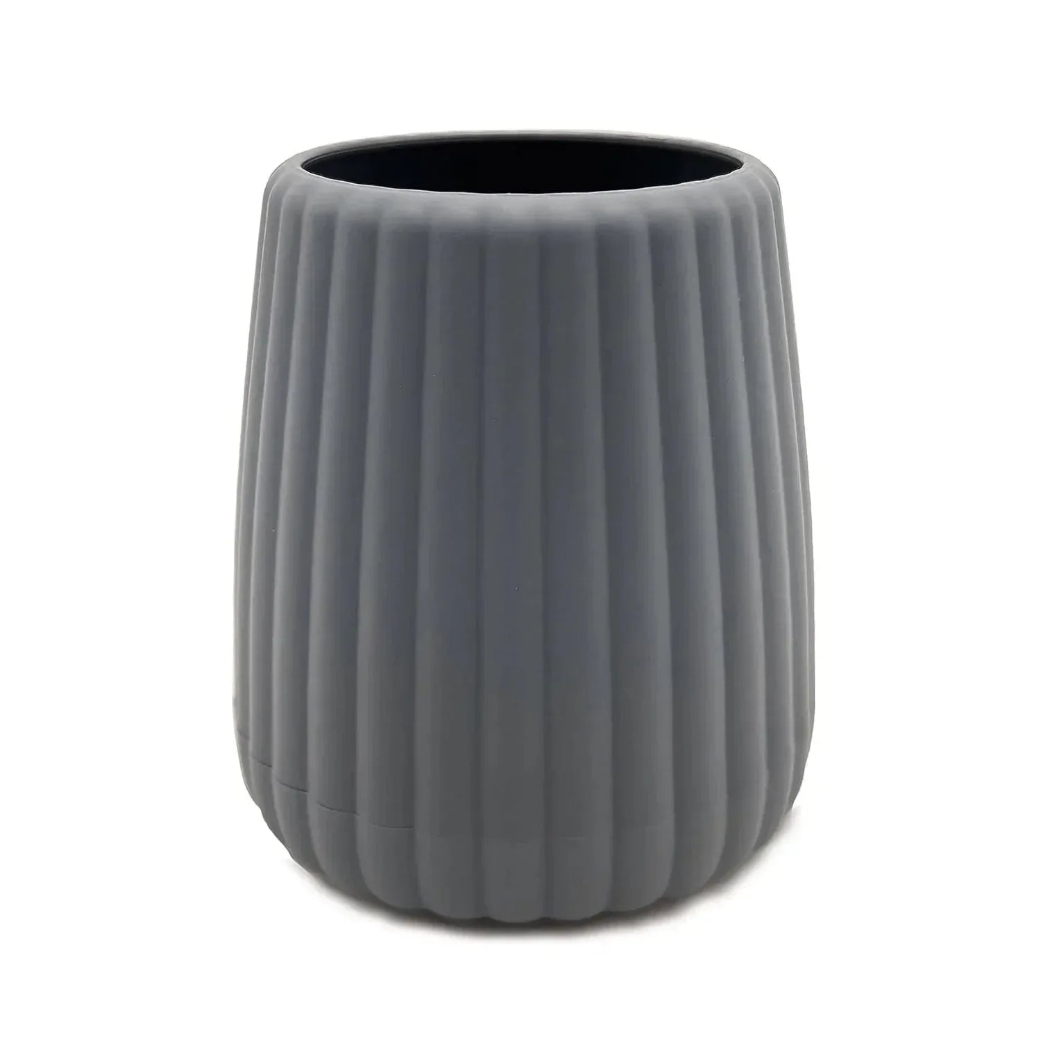Mainstays Rubberized Plastic Ribbed Toothbrush Holder, Grey - USA MEGA SHOP