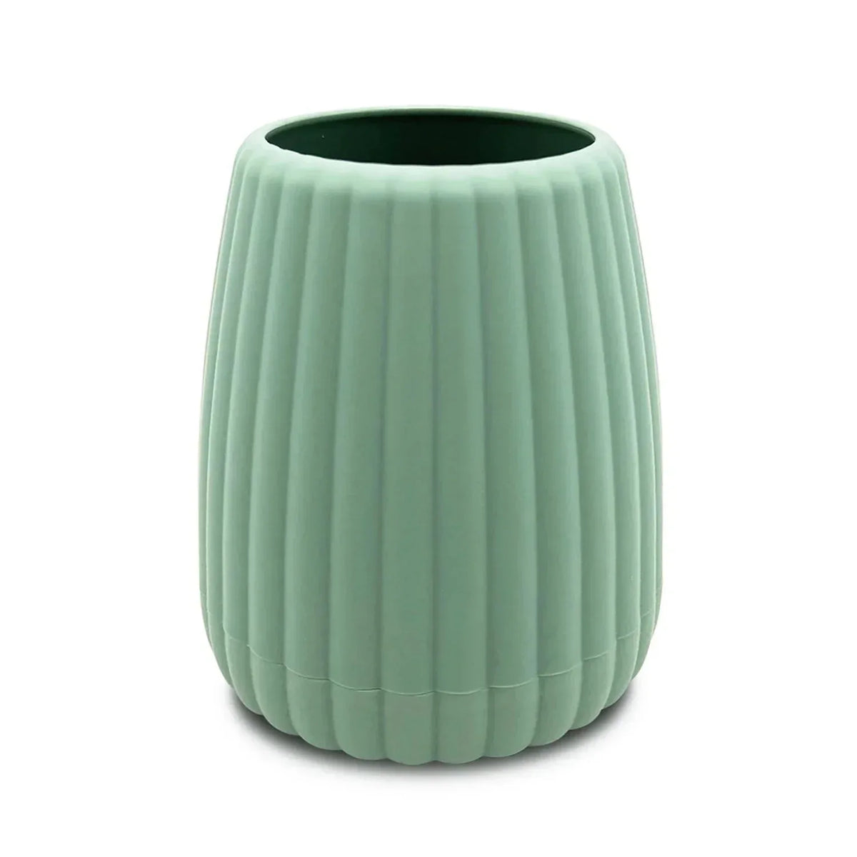 Mainstays Rubberized Plastic Ribbed Toothbrush Holder, Green - USA MEGA SHOP
