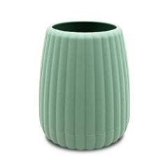 Mainstays Rubberized Plastic Ribbed Toothbrush Holder, Green