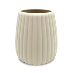 Mainstays Rubberized Plastic Ribbed Toothbrush Holder, Beige
