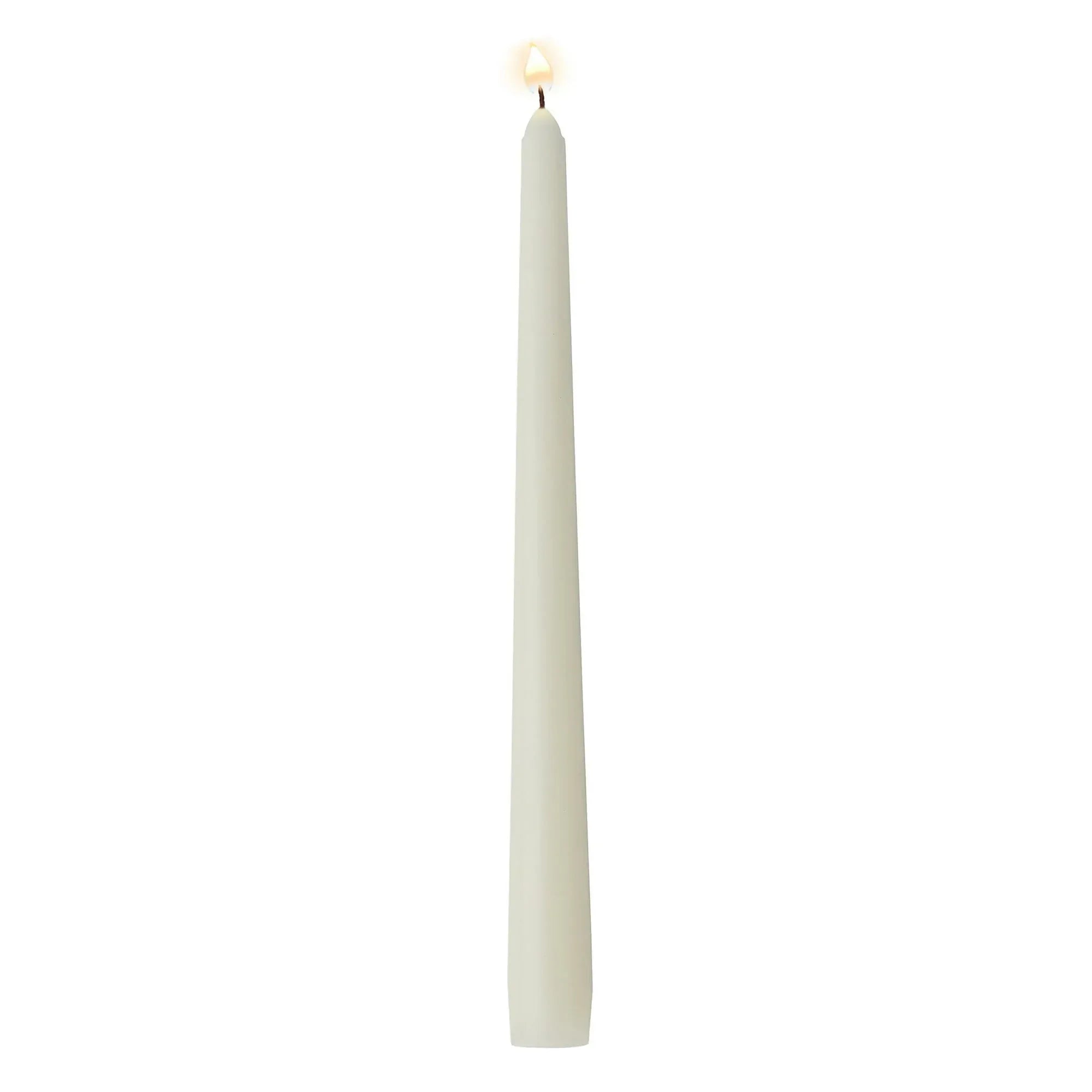 Mainstays Single Wick 10" Taper Candle, Unscented, Ivory, 4 Pack