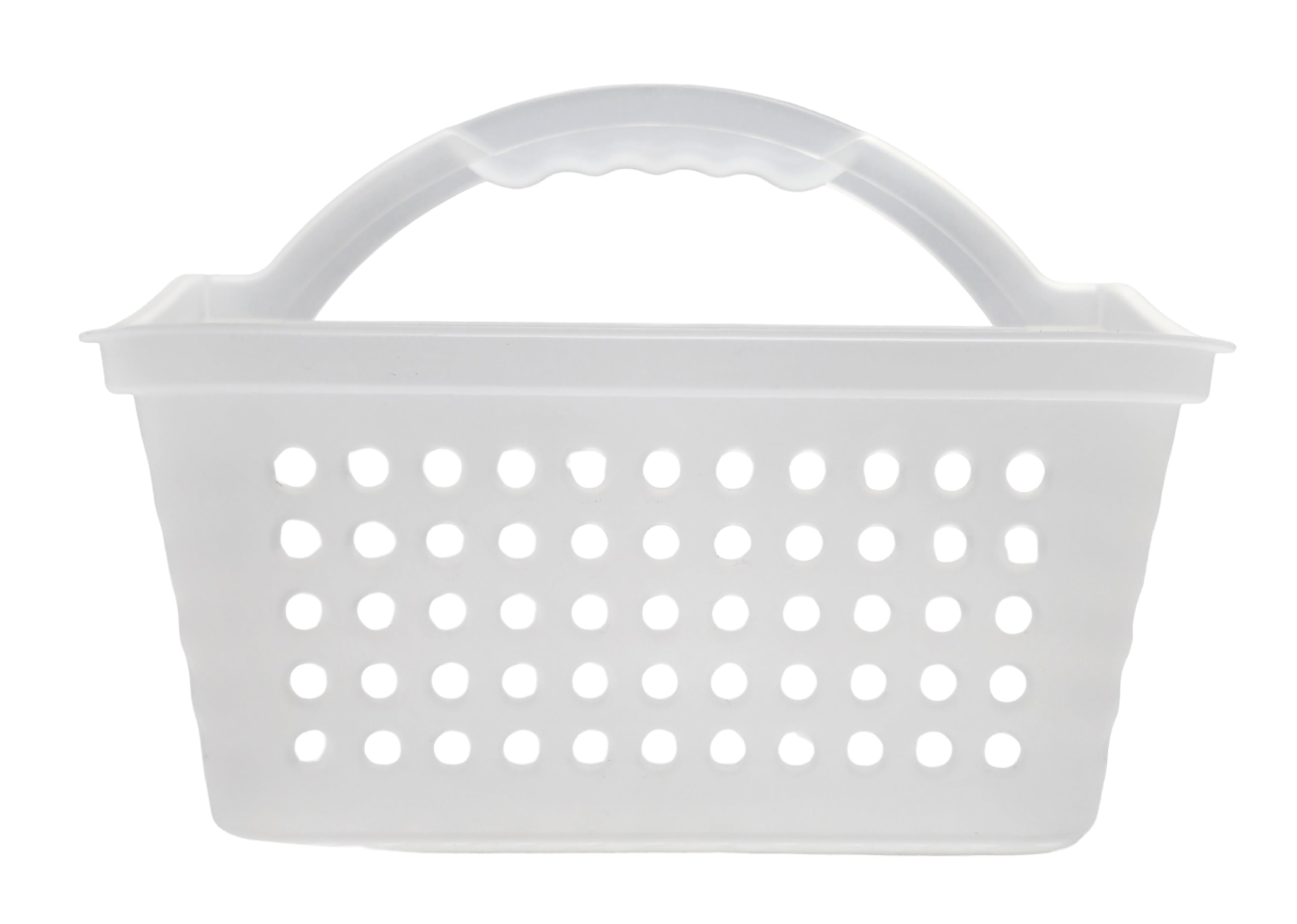 Mainstays Small Portable Shower Caddy Frost Plastic