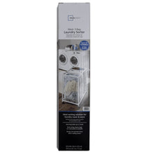 Mainstays 3-bag laundry sorter cart retail box packaging with product image