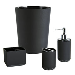 Mainstays Soft Touch Black Plastic Toothbrush Holder for Adults and Kids