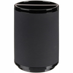 Mainstays Soft Touch Black Plastic Toothbrush Holder for Adults and Kids