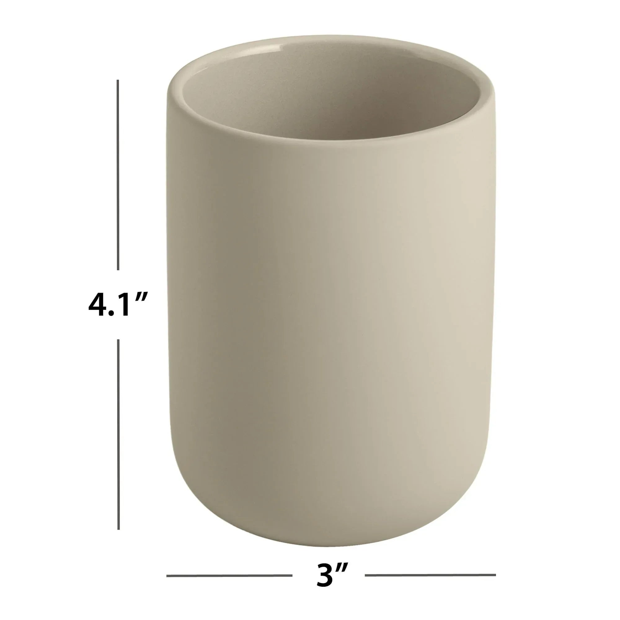 Mainstays Soft Touch Ceramic Toothbrush Holder for Adults