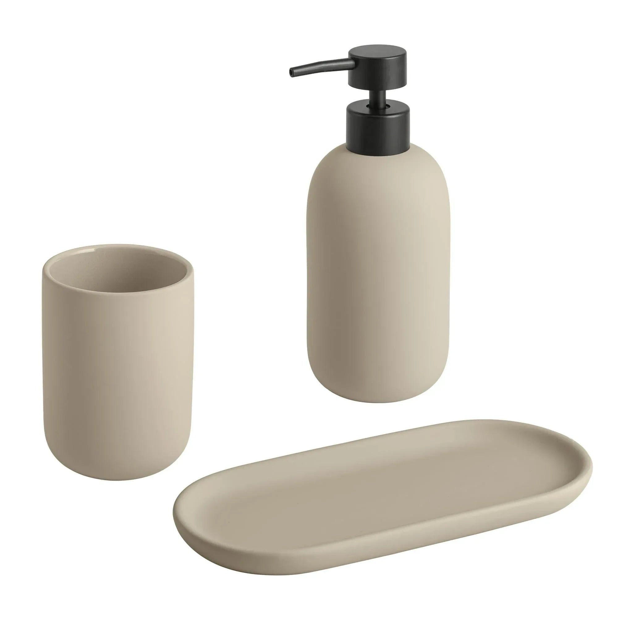 Mainstays Soft Touch Ceramic Toothbrush Holder for Adults