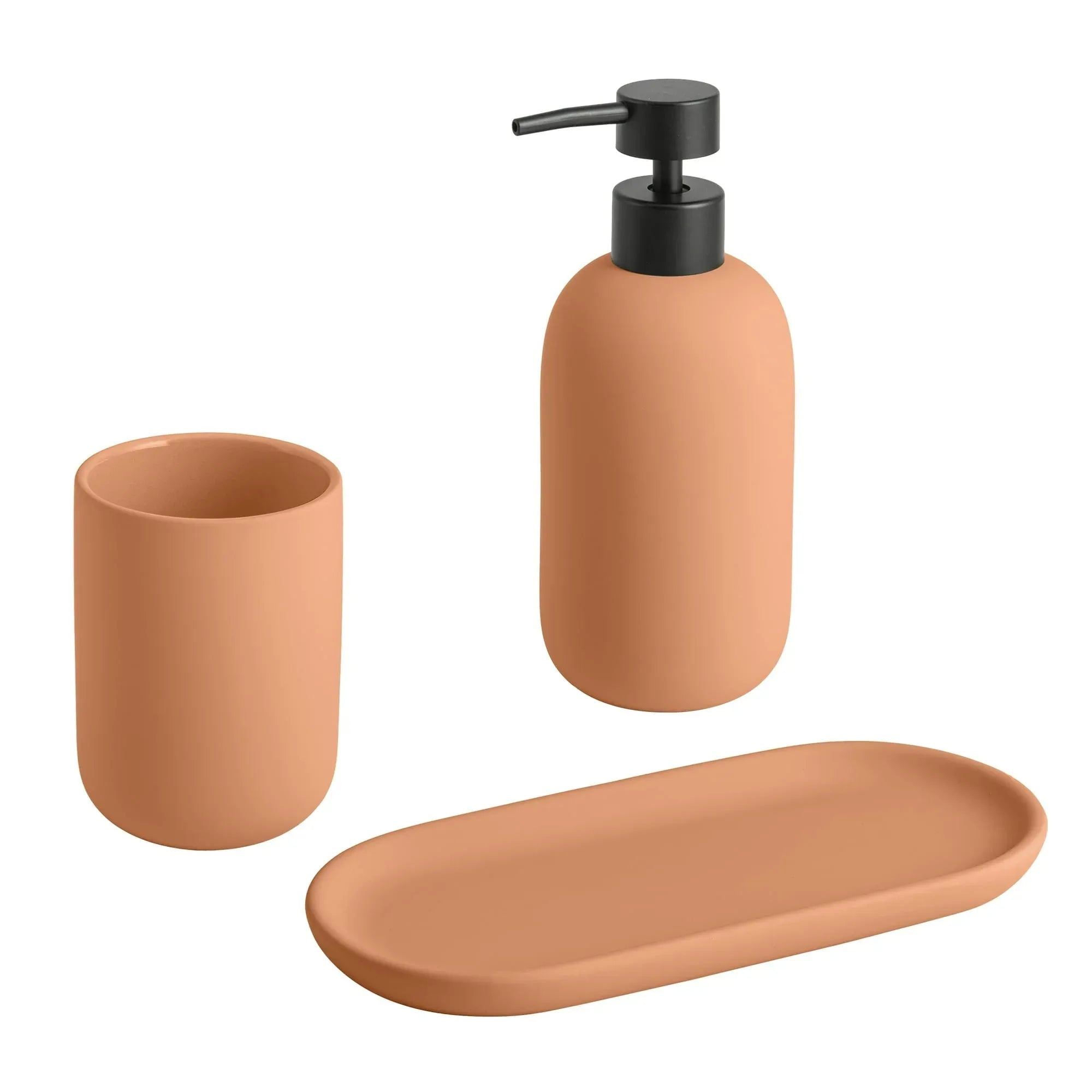 Mainstays Soft Touch Ceramic Toothbrush Holder for Adults