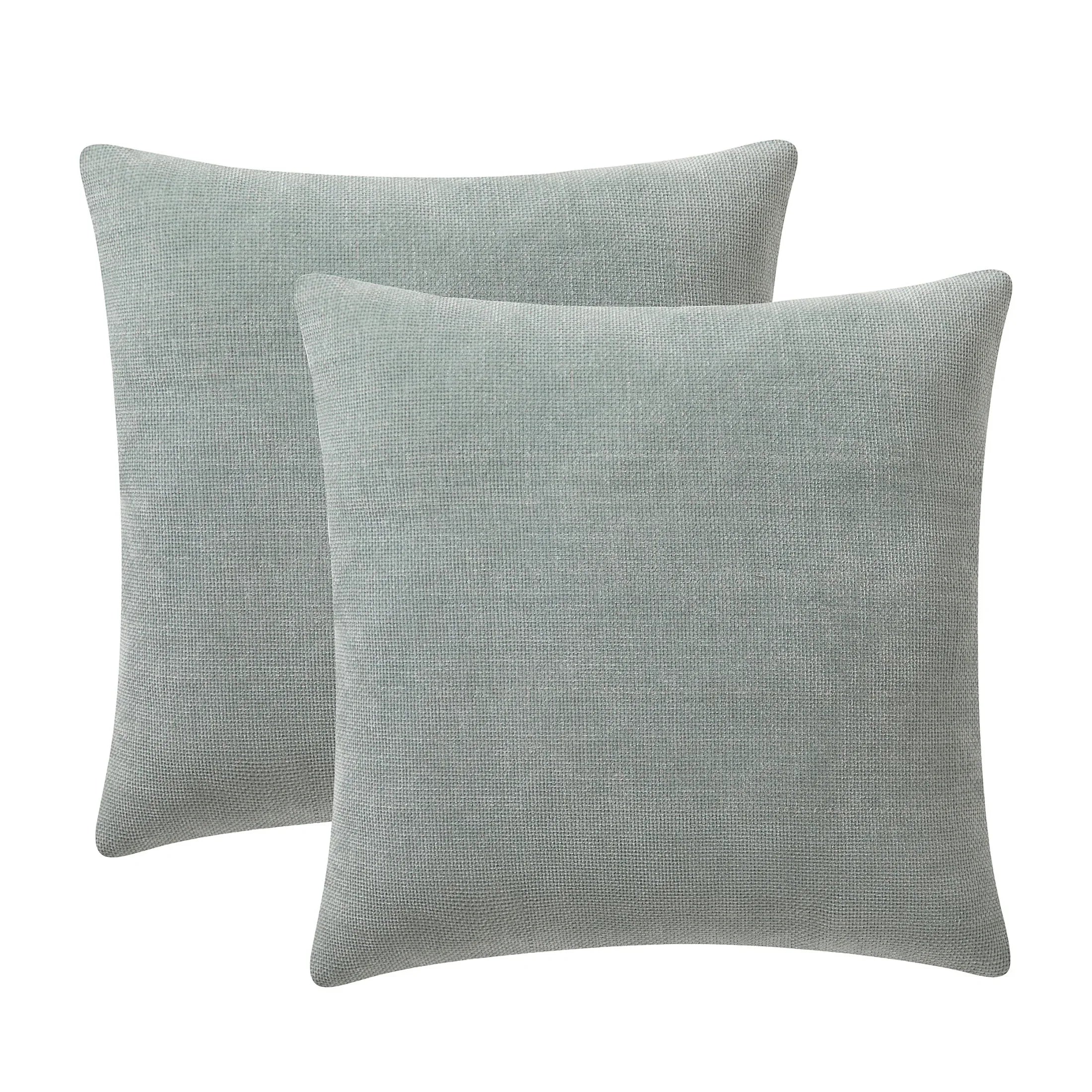 Mainstays 18" x 18" Solid Chenille Beige Polyester Decorative Pillow Set (2 Count)