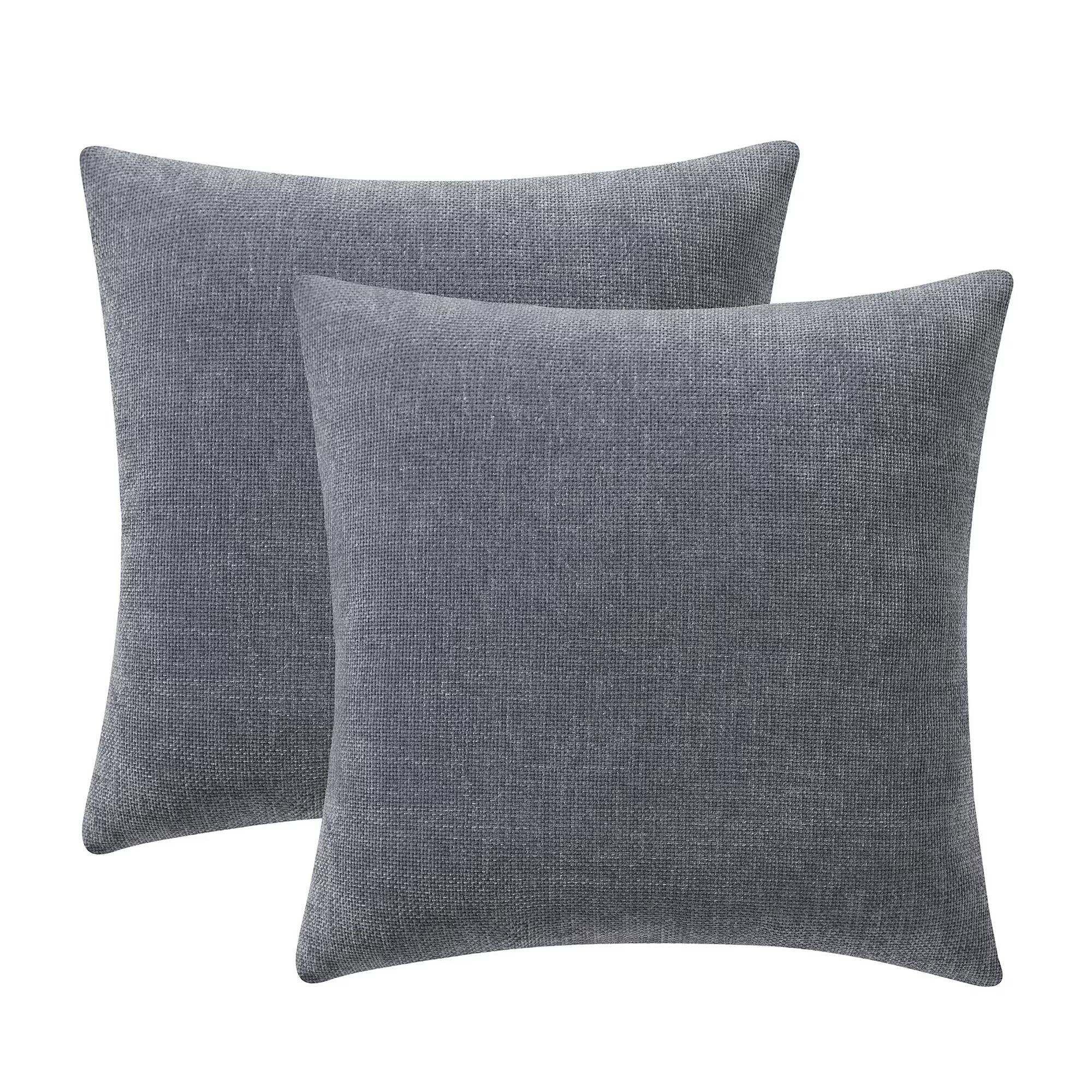 Mainstays 18" x 18" Solid Chenille Beige Polyester Decorative Pillow Set (2 Count)