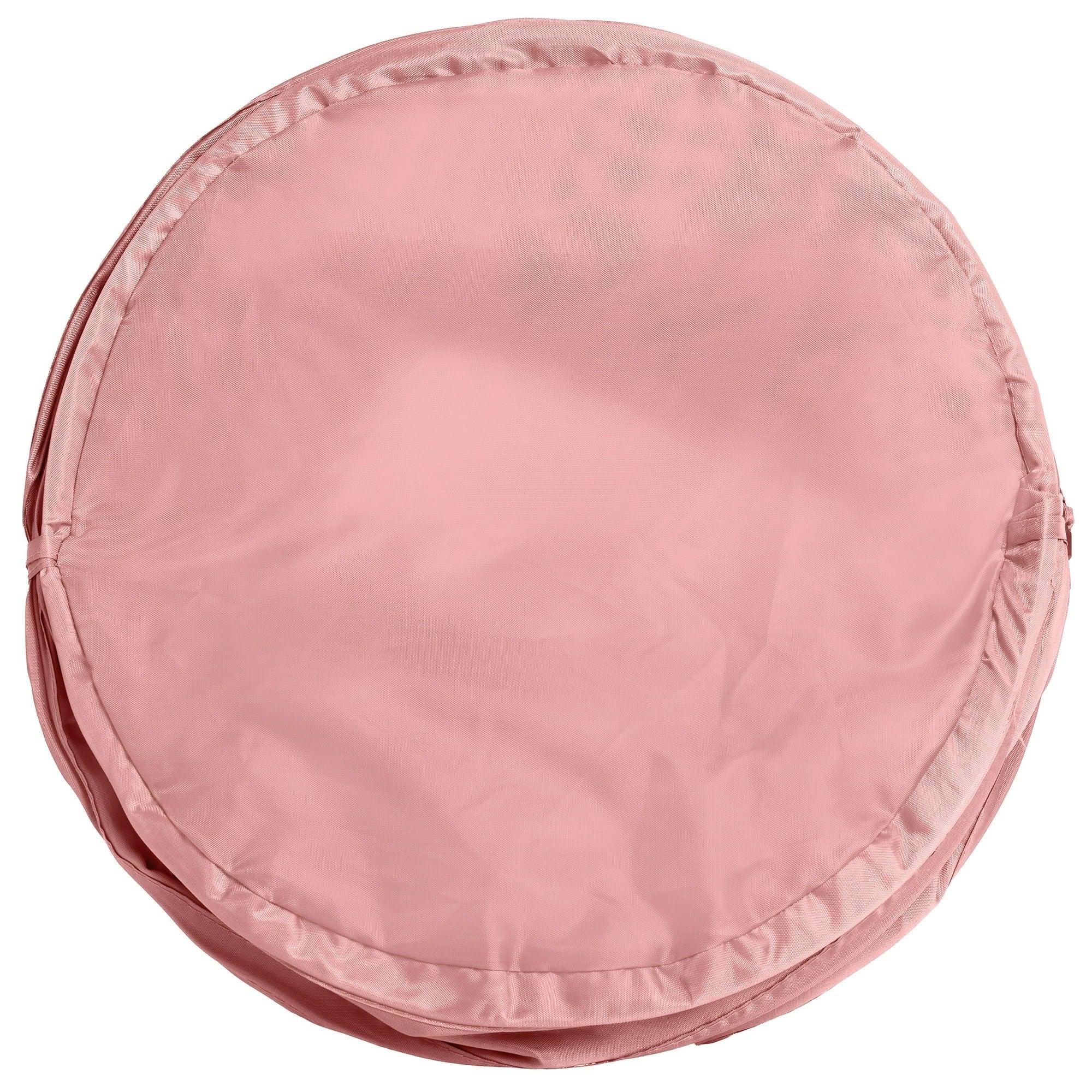 Mainstays Pop-Up Spiral Polyester Laundry Hamper, Pink, Adult
