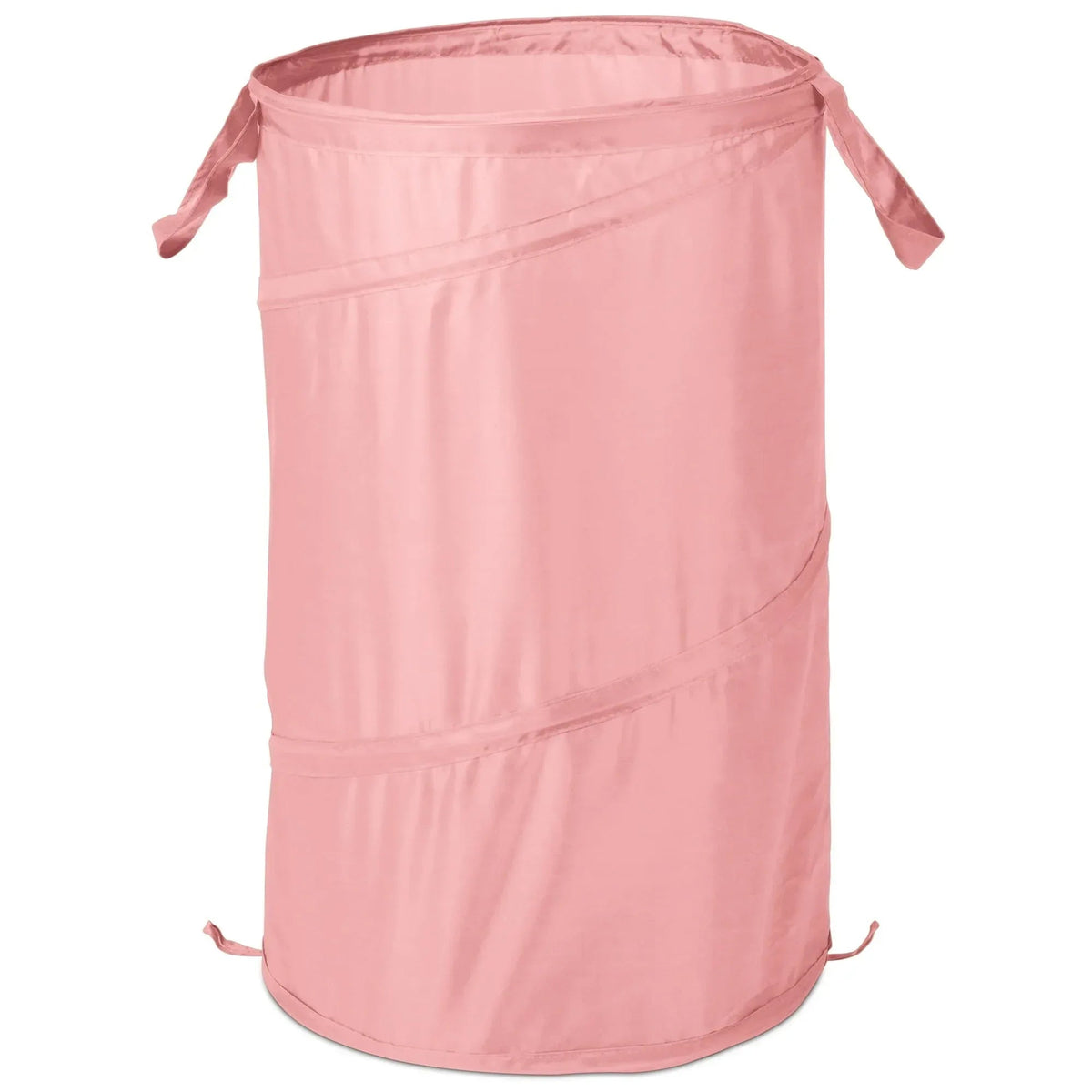 Mainstays Pop-Up Spiral Polyester Laundry Hamper, Pink, Adult