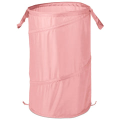 Mainstays Pop-Up Spiral Polyester Laundry Hamper, Pink, Adult