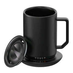 Mainstays Warming Coffee Mug, 12 oz Stainless Steel Coffee Mug with Mug Warmer Coaster and Lid