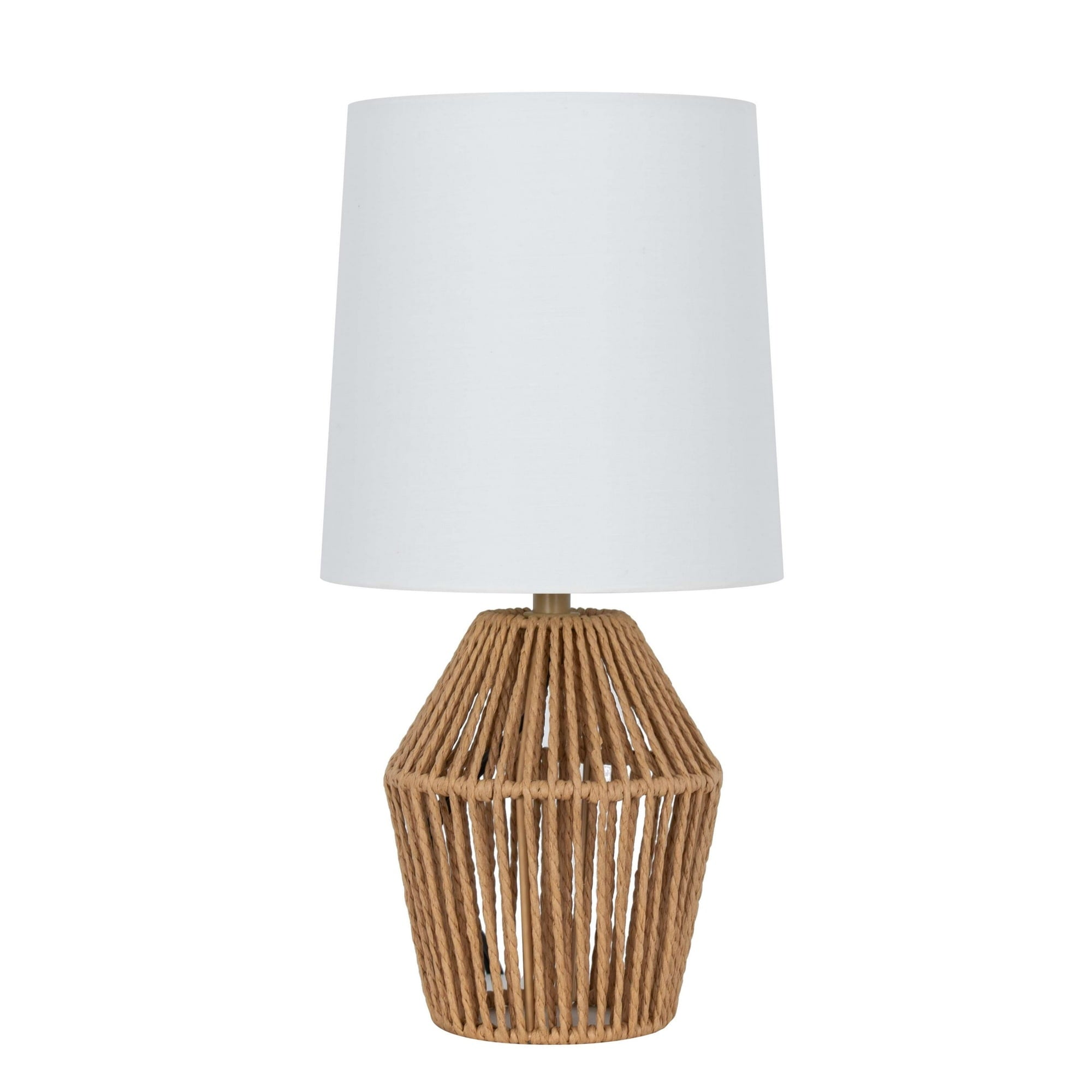 Mainstays 12.75" Rope Mini Lamp, Brown, 5.75 x 6.5 x 6.5" Lamp Shade