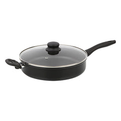 Mainstays 4 Quart Multi-Use Non-Stick 28cm Black Jumbo Cooker Frying Pan with Glass Lid