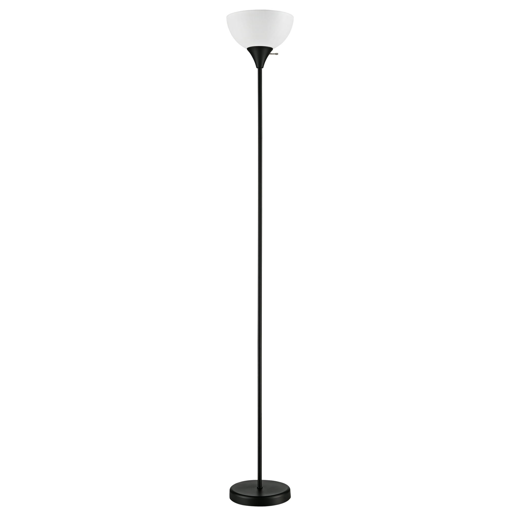 Mainstays 71-Inch Black Floor Lamp with Modern Design and 3-Way Switch