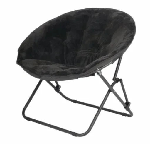 Mainstays Saucer Chair for Kids and Teens, Black