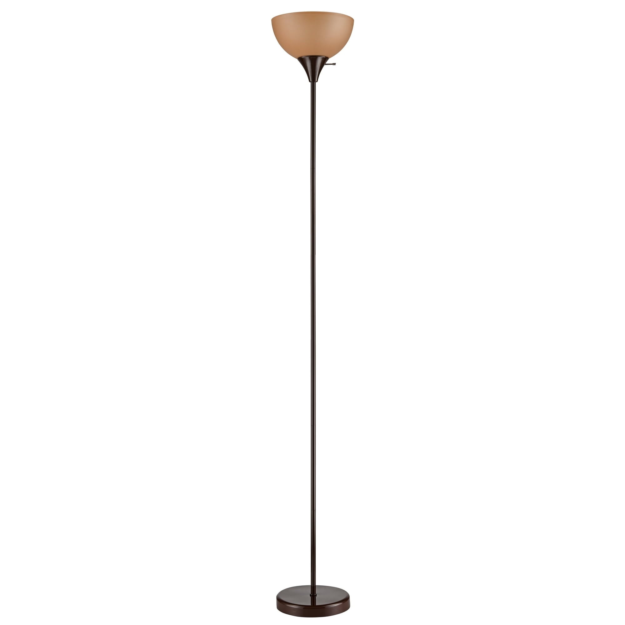 Mainstays 71-Inch Black Floor Lamp with Modern Design and 3-Way Switch