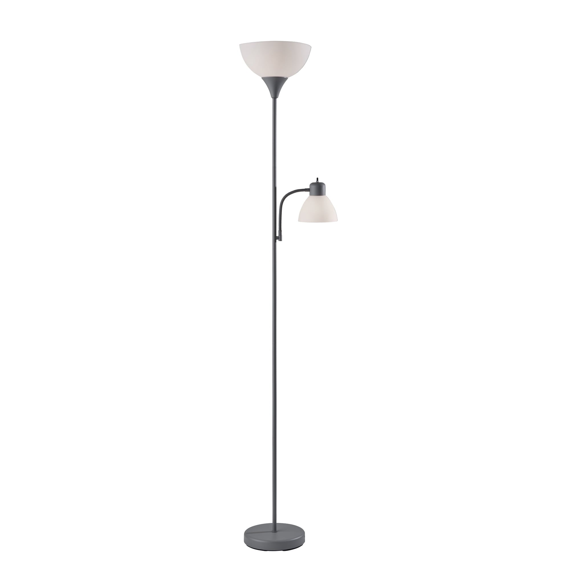 Mainstays 72" Black Combo Floor Lamp with Modern Reading Lamp