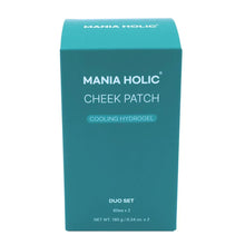 Mania Holic cheek patch duo set box with cooling hydrogel text