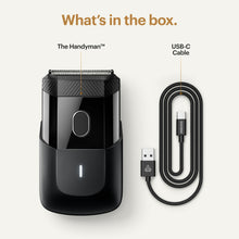Black foil face shaver with USB-C cable included