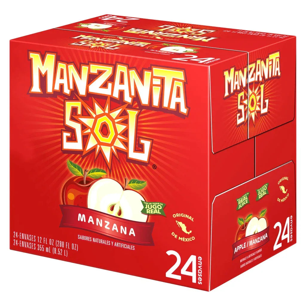 Manzanita Sol Apple Soda, 12 fl oz, 24-count