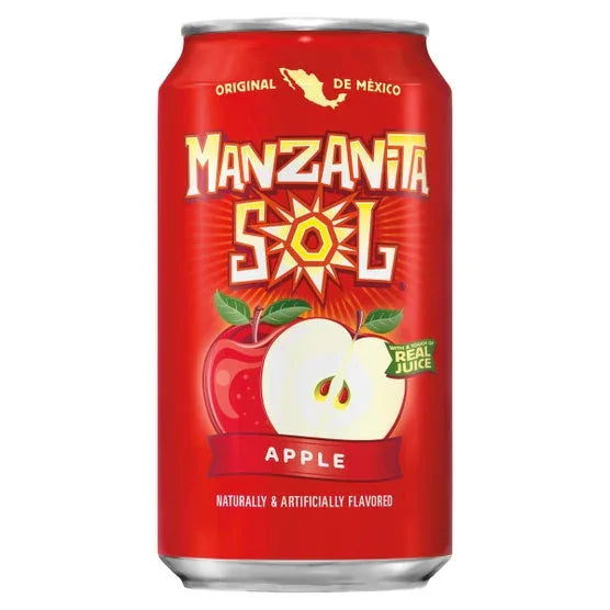 Manzanita Sol Apple Soda, 12 fl oz, 24-count