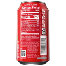 Manzanita Sol apple soda can nutrition facts panel, calories 120 per serving