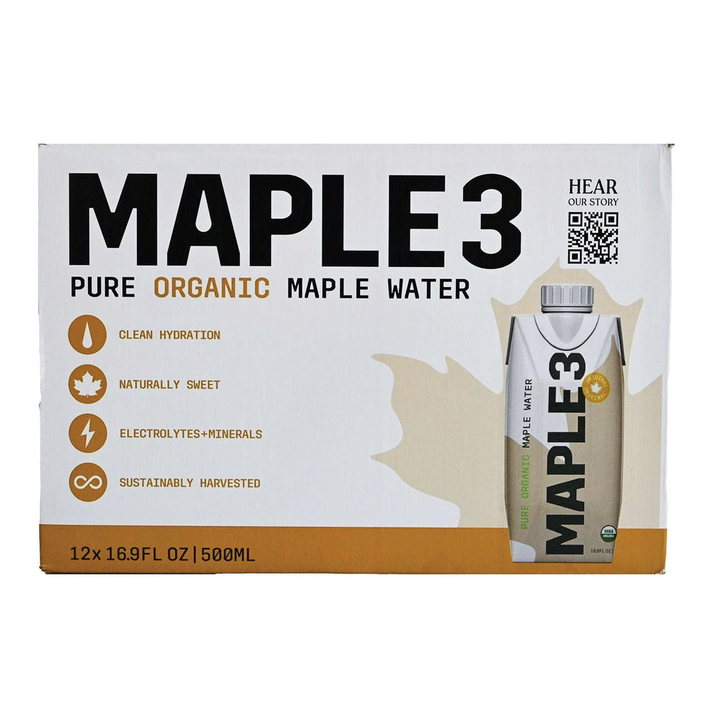 Maple 3 Pure Organic Maple Water, 16.9 fl oz, 12-count - USA MEGA SHOP
