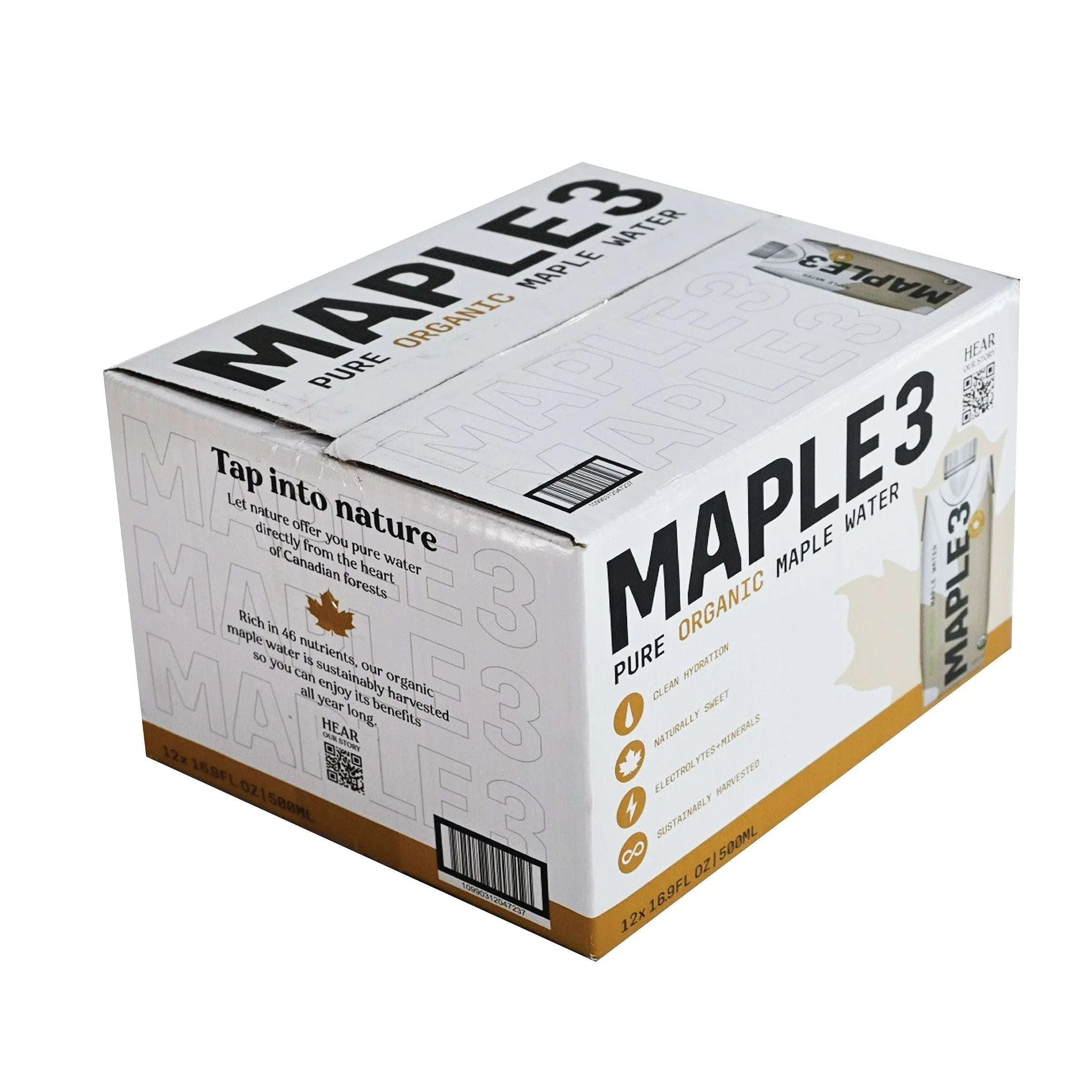 Maple 3 Pure Organic Maple Water, 16.9 fl oz, 12-count - USA MEGA SHOP