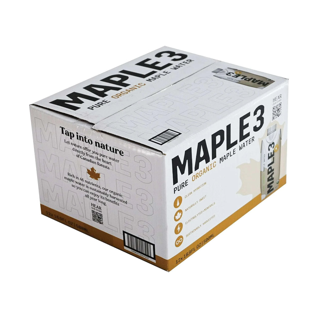 Maple 3 Pure Organic Maple Water, 16.9 fl oz, 12-count - USA MEGA SHOP