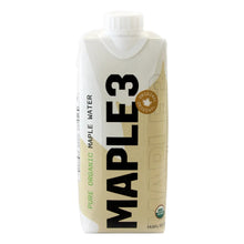 Maple 3 Pure Organic Maple Water bottle carton, 16.9 fl oz, front view