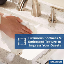Marathon folded paper towel with embossed texture, white