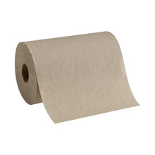 Light-brown recycled paper towel roll with cardboard core, 1-ply