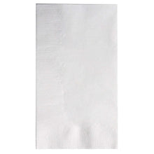 White 2-ply 1/8-fold dinner napkin with textured surface