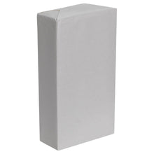 Stack of folded white 1/8-fold 2-ply dinner napkins